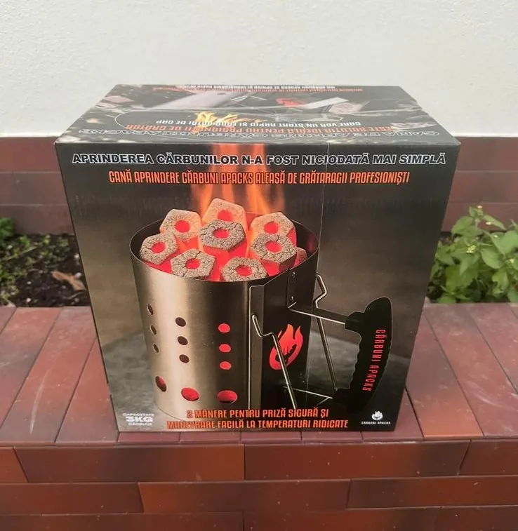 Cană Aprindere Cărbuni din Inox 31cm PRO