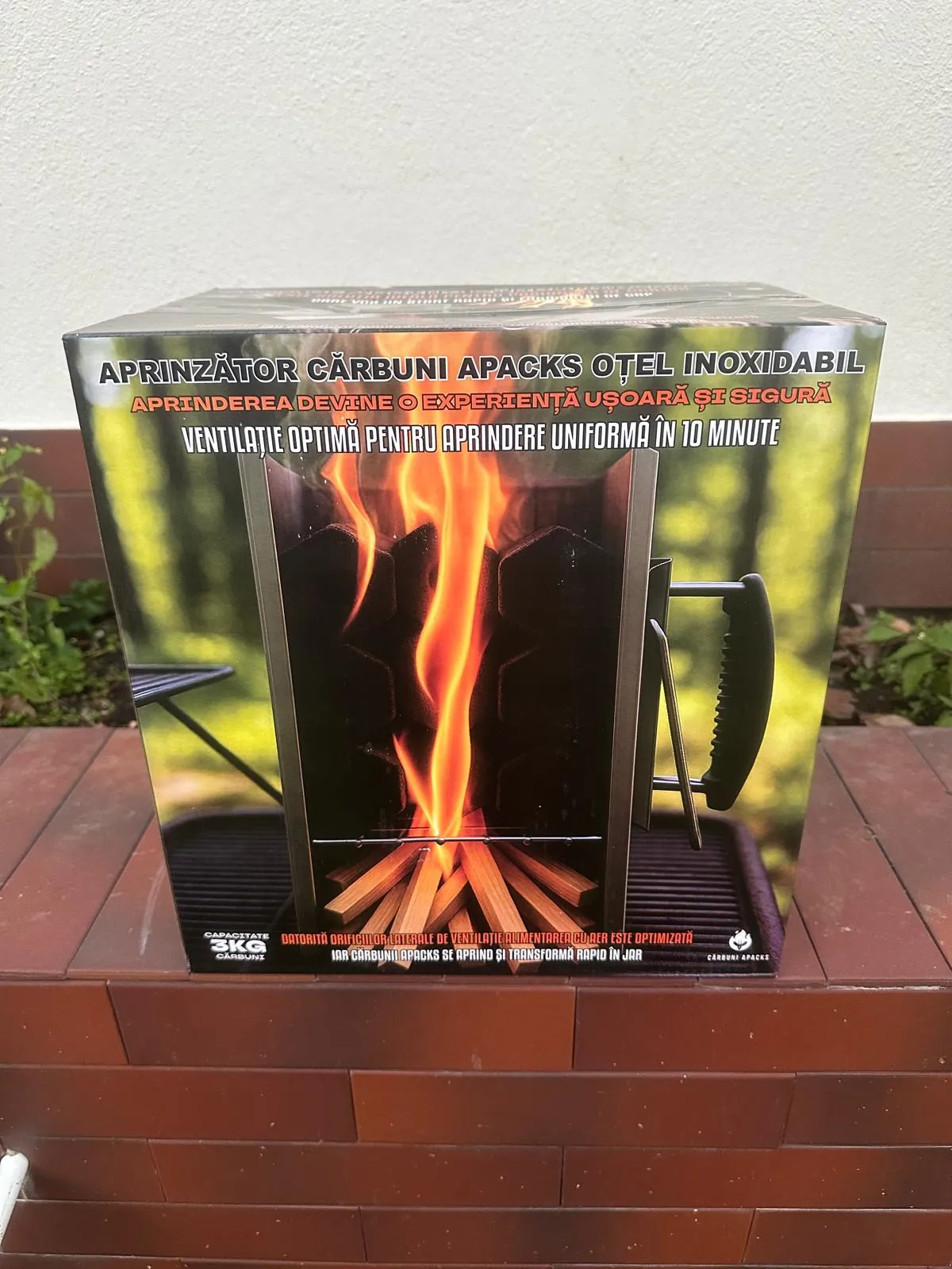 Cană Aprindere Cărbuni din Inox 31cm PRO