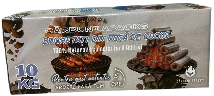 Cutie 10kg brichete premium din cocos