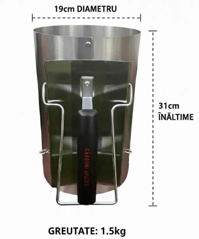 Dimensiuni Cană Aprindere Cărbuni