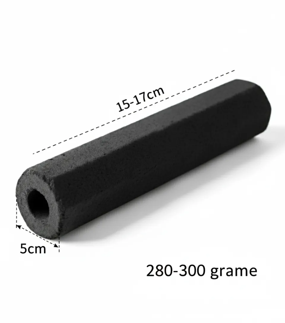 Dimensiuni brichetă de cărbuni din nucă de cocos